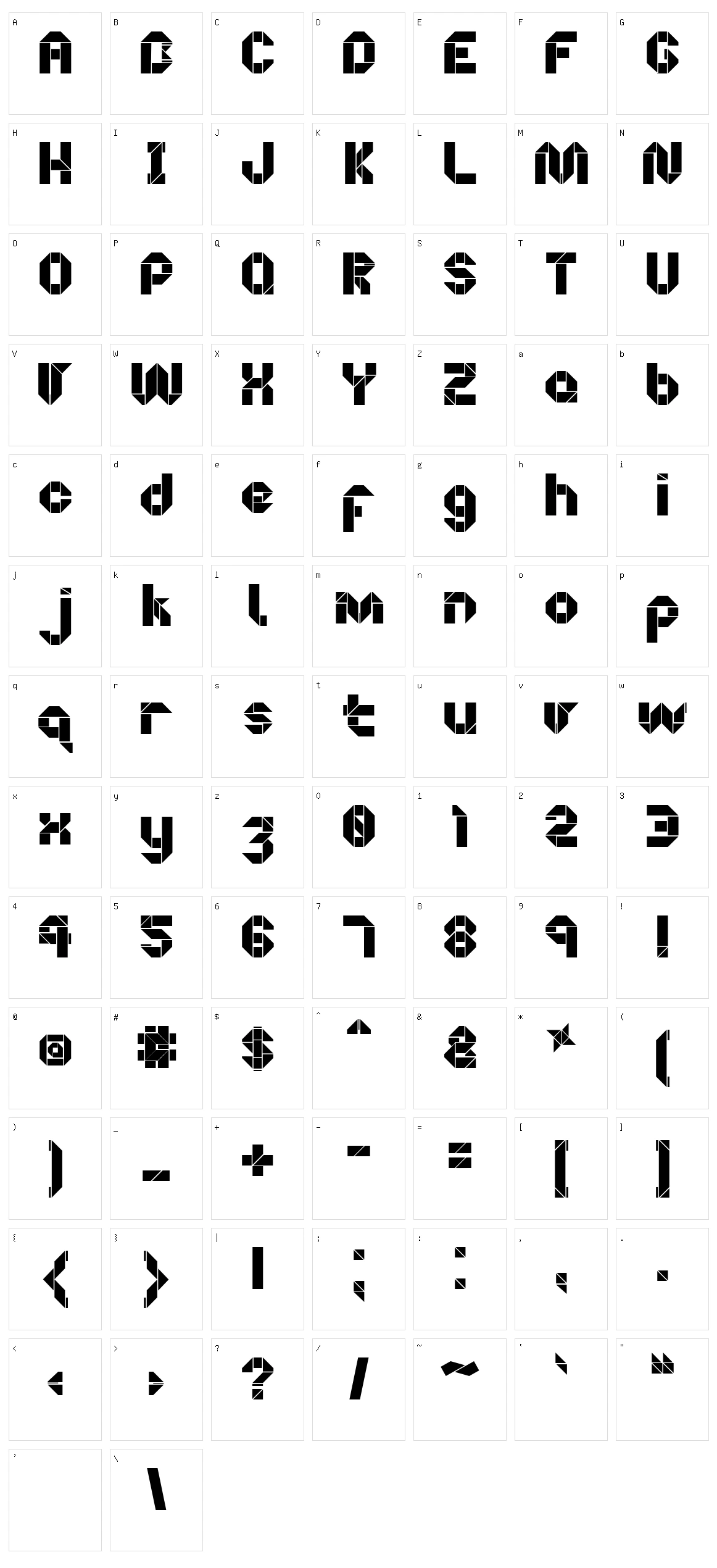 Origami Making Character Set