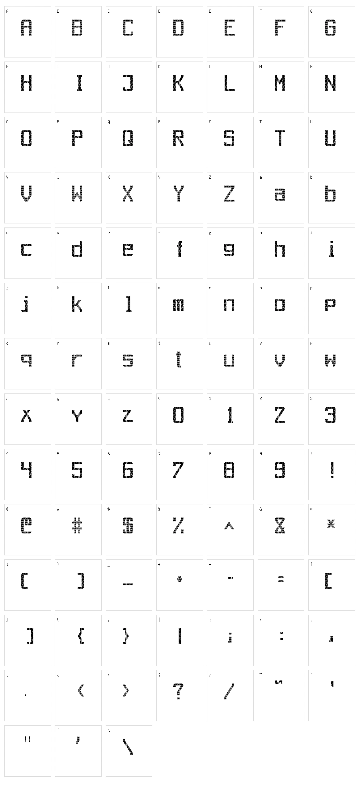 Out AEG LCD Character Set