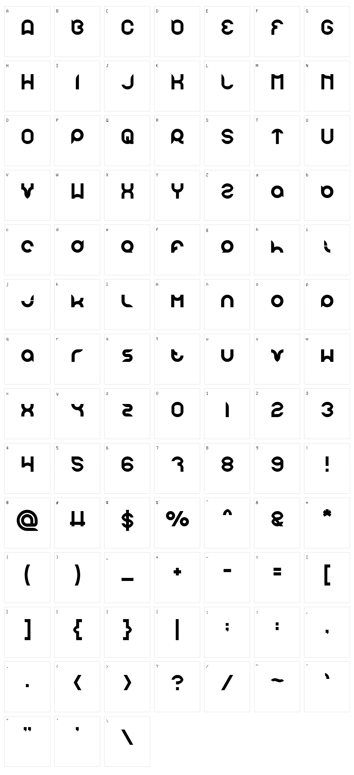Pandaman Character Set
