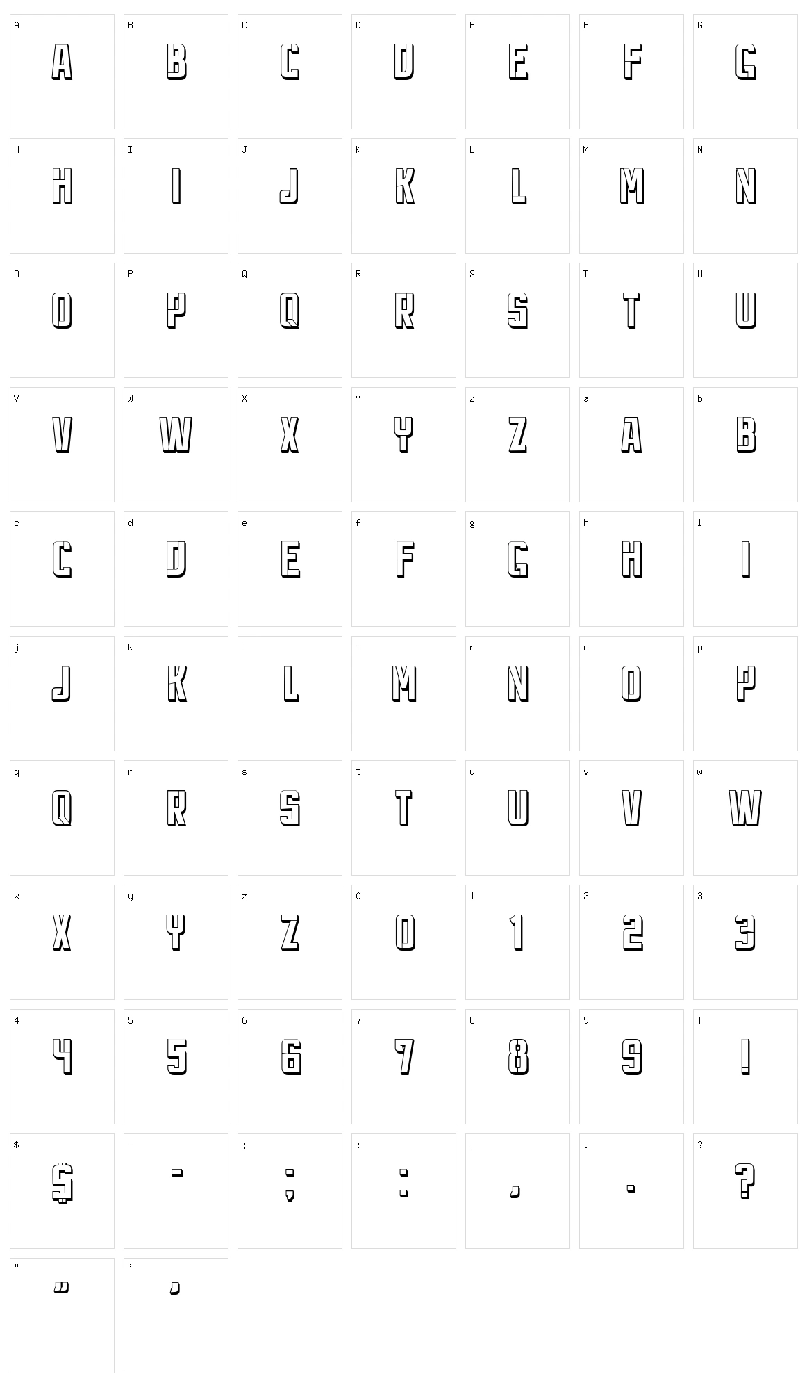 Panzer Character Set