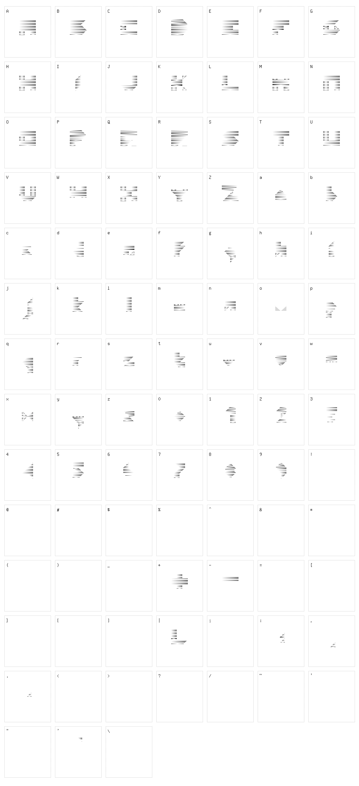 Paper Character Set