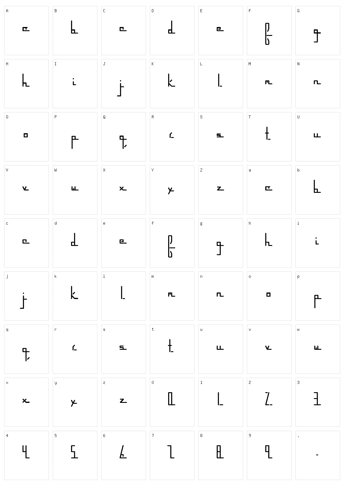 Parkway Extended Character Set