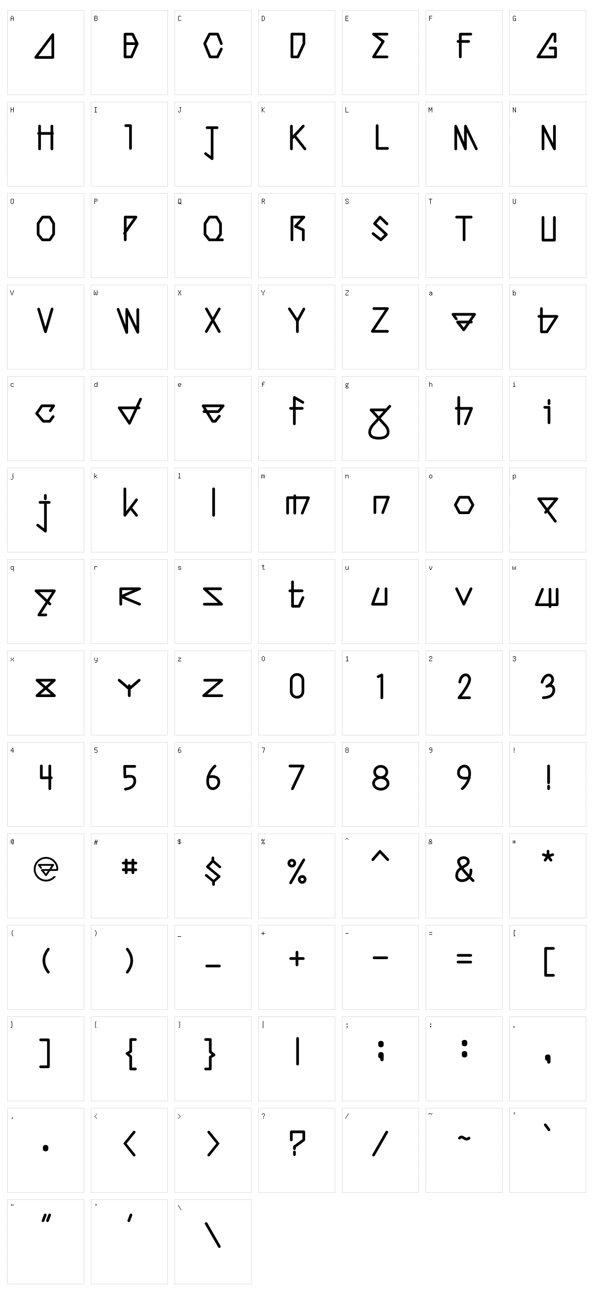 Phalang Character Set