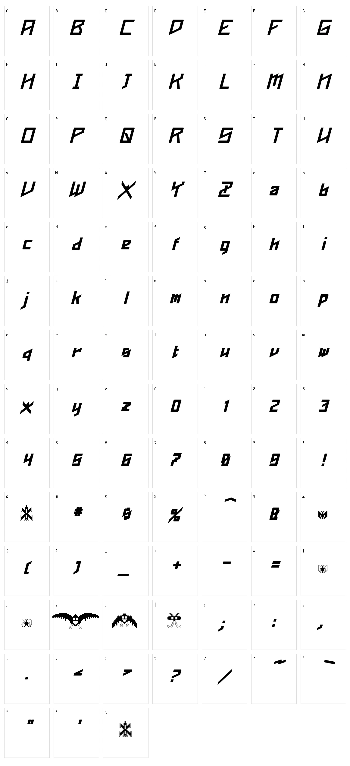 Phoenixians Character Set