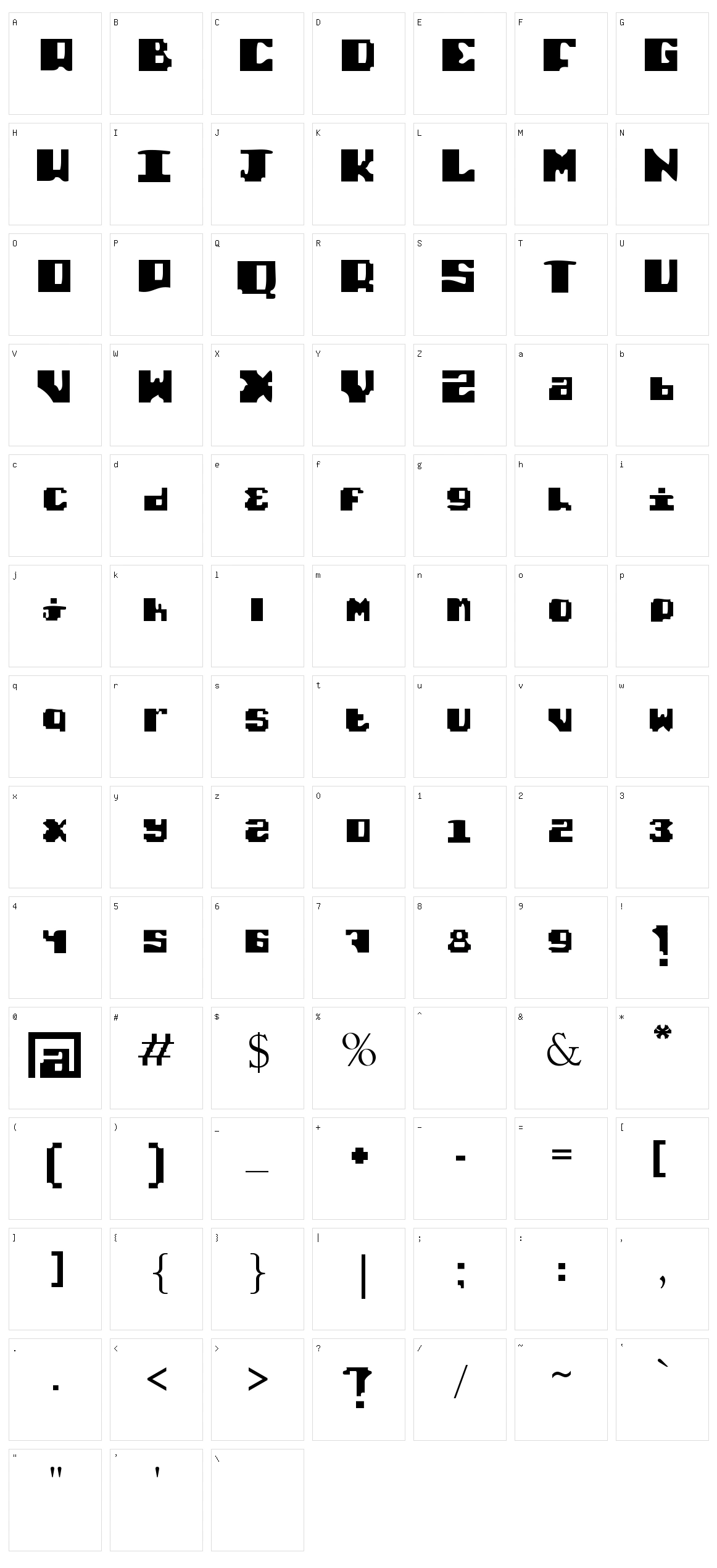 Pixel Character Set