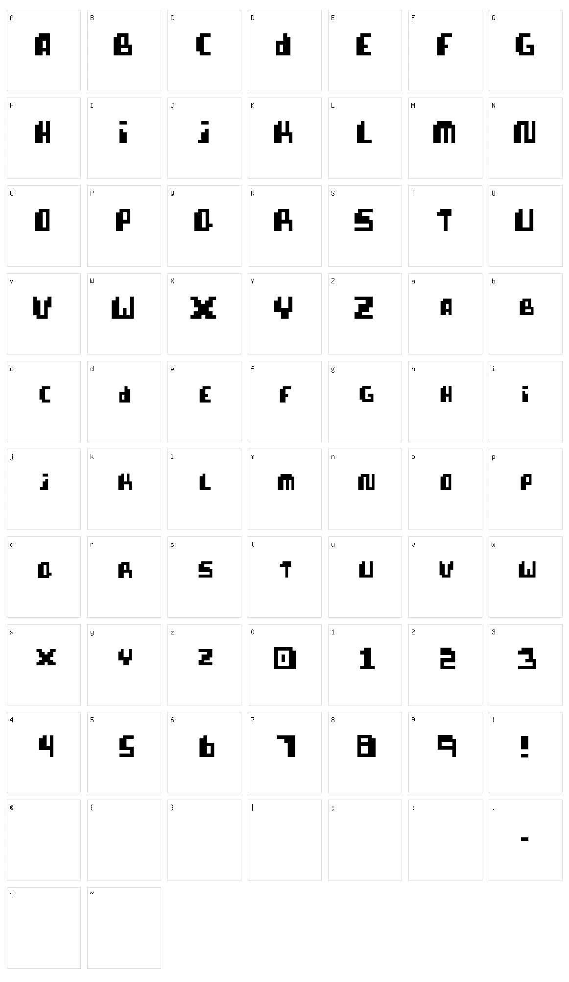 Pixellife Character Set