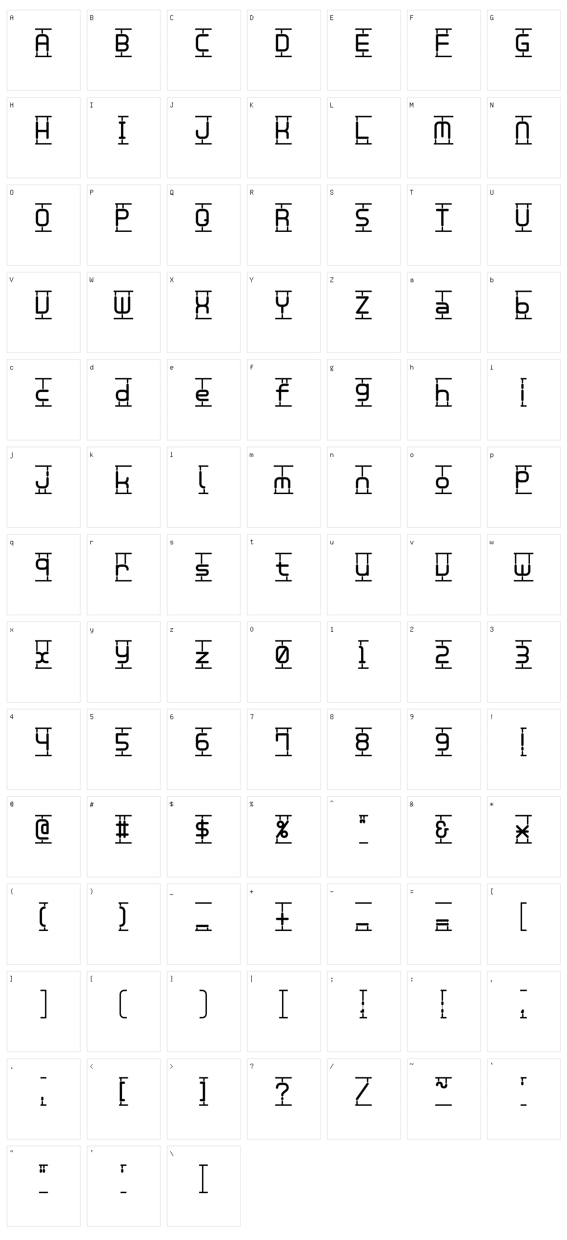 Plamo Character Set