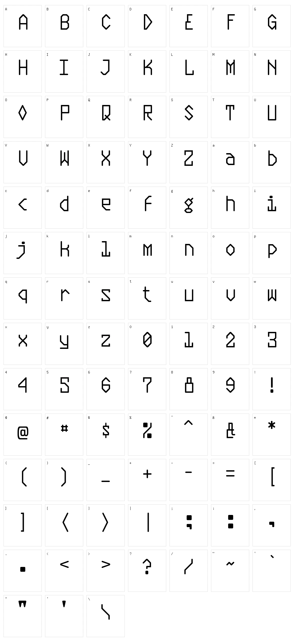 Plasmatic Character Set