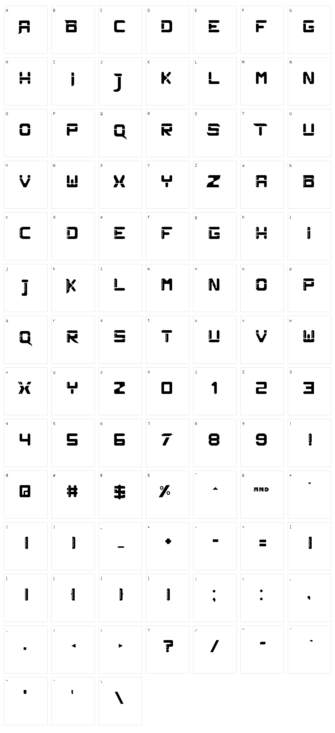 Pluto Revolution Character Set