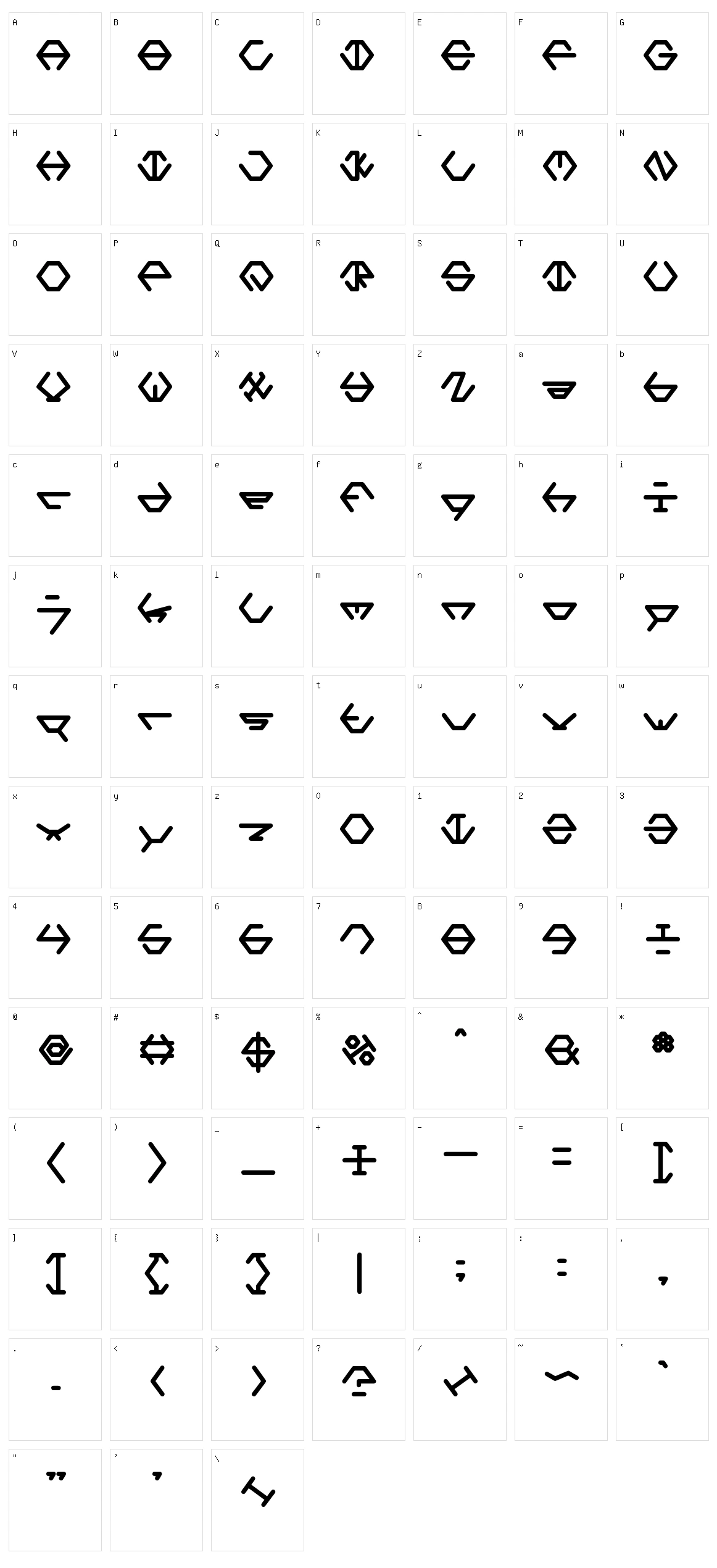 Polygon Star Character Set