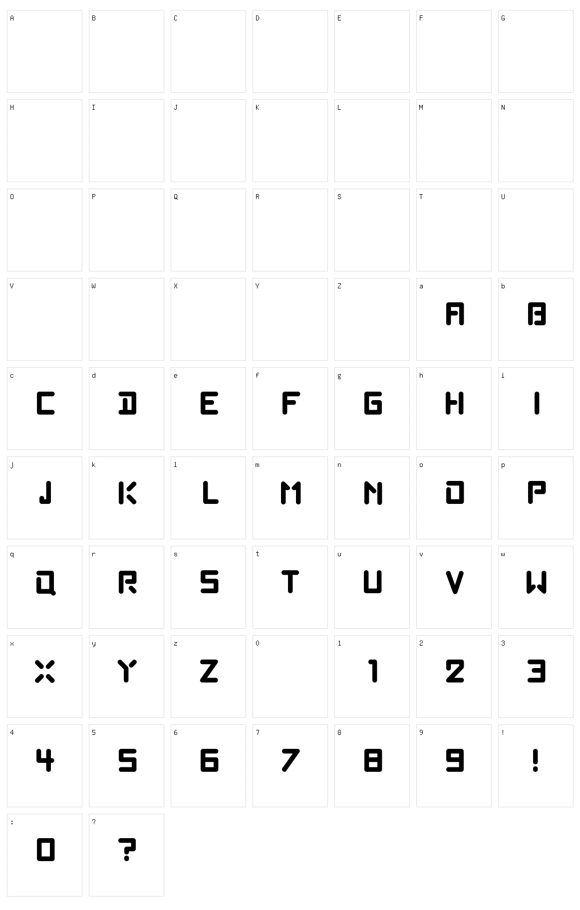 Poprock Character Set
