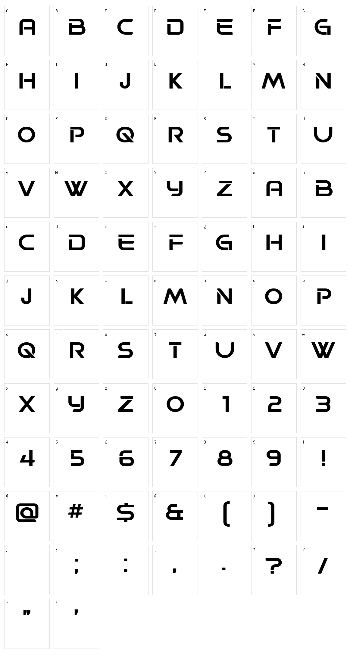 Progress Character Set