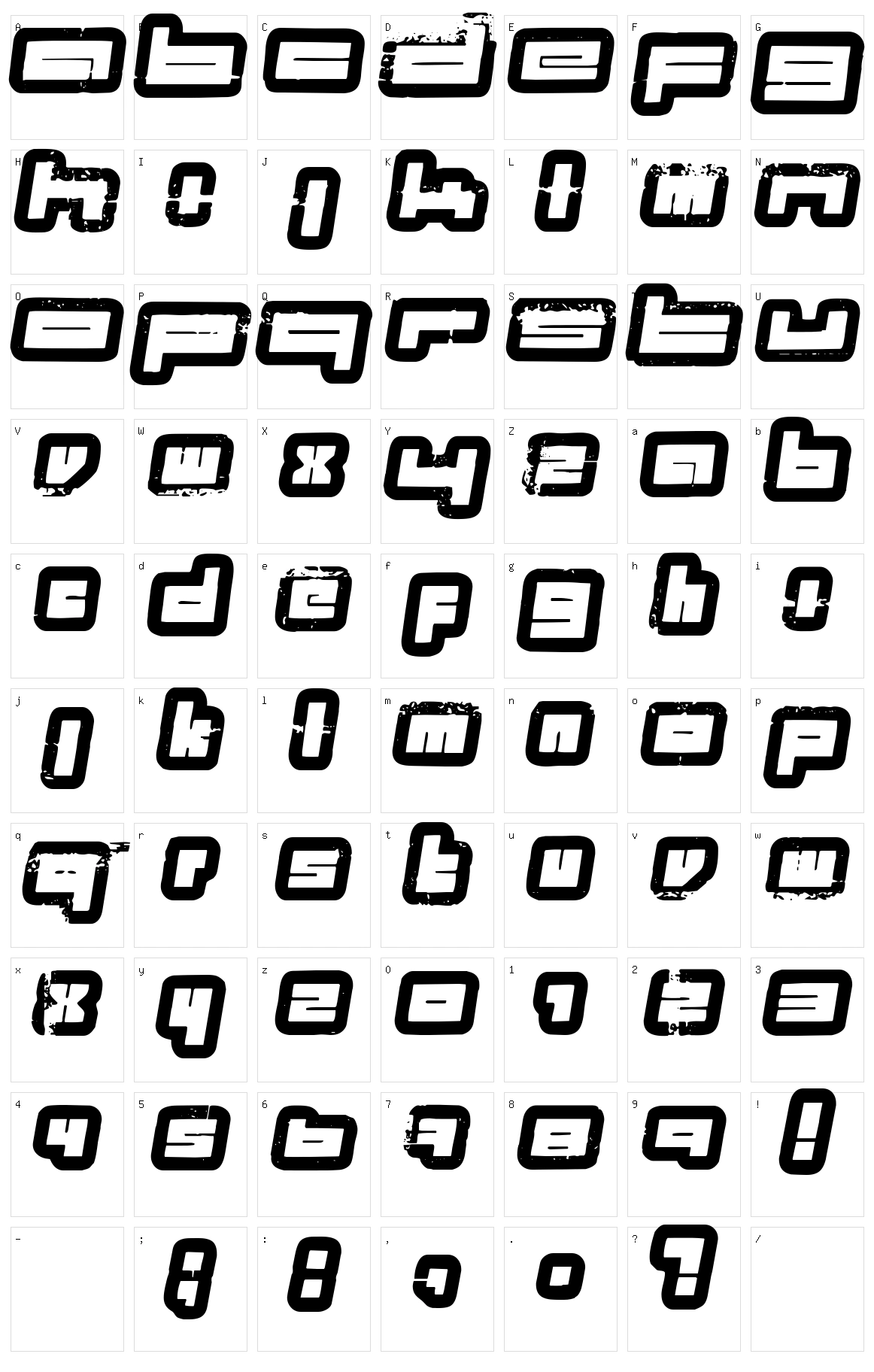 Projects Character Set