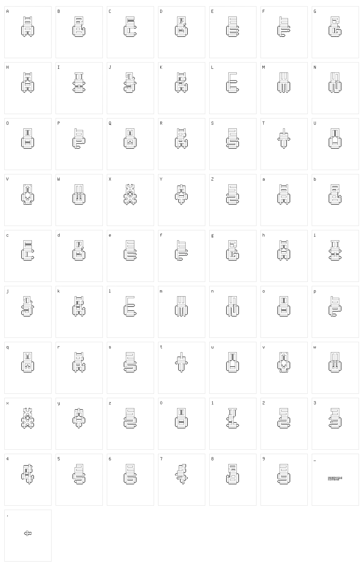 Punched Out Character Set