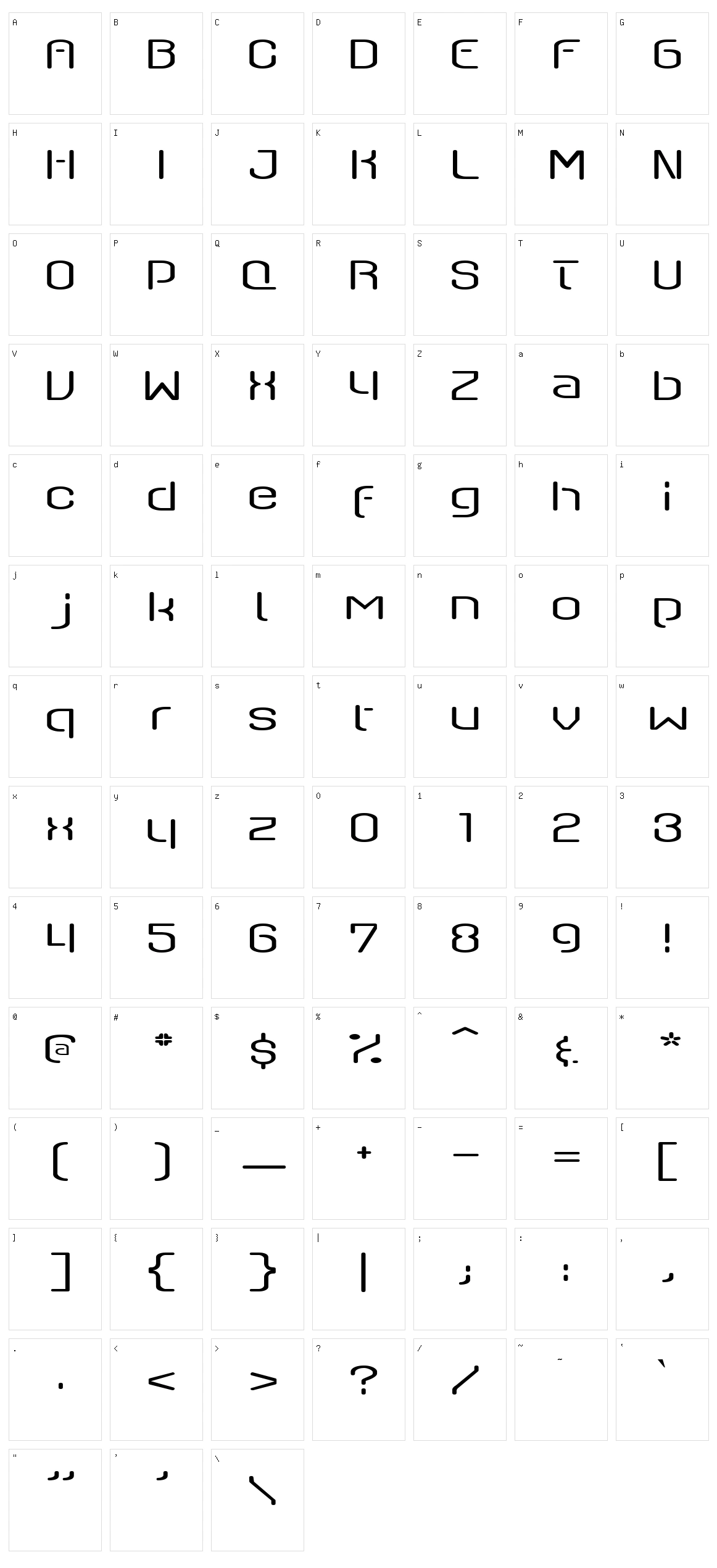 Q-Switch Ax Character Set