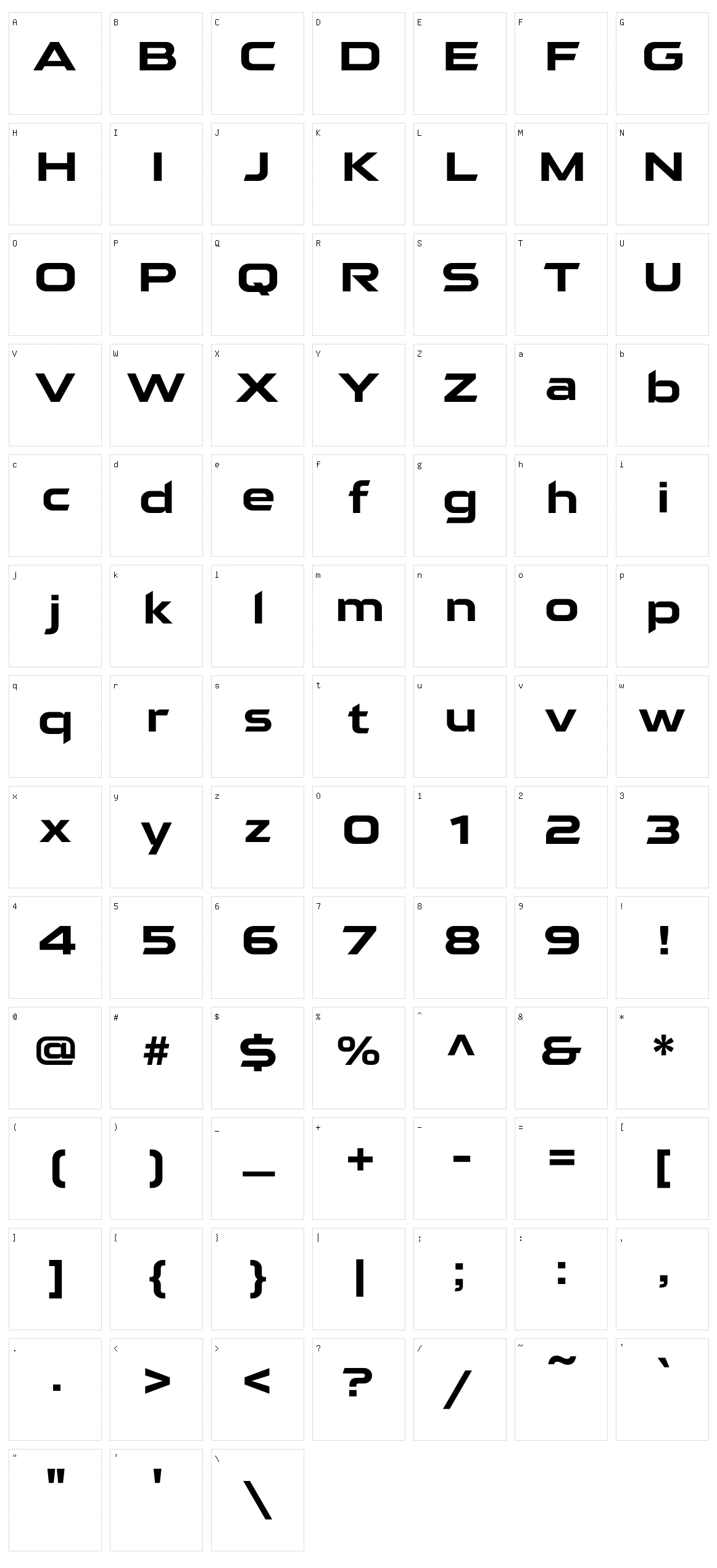 Qaranta Character Set