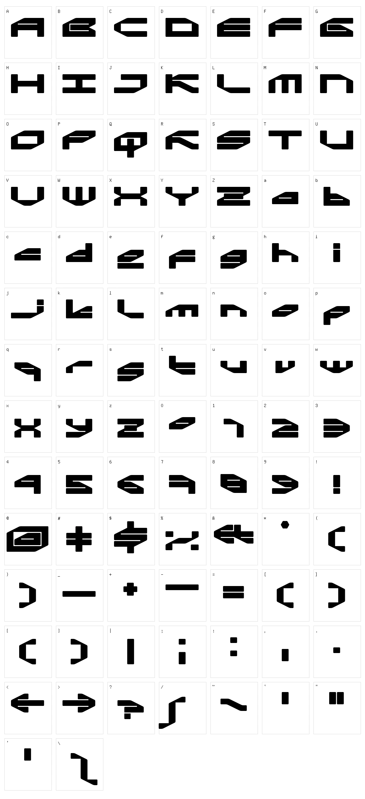 Qiqito Character Set