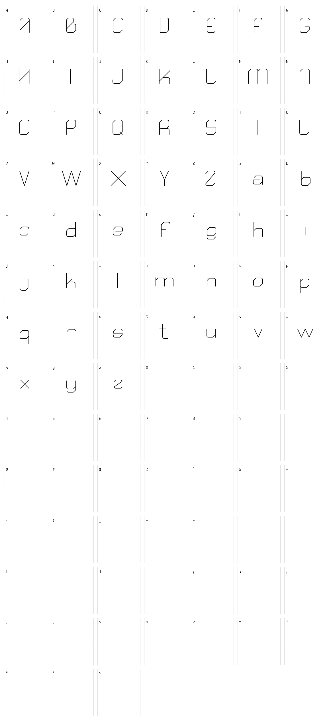 Qube Character Set