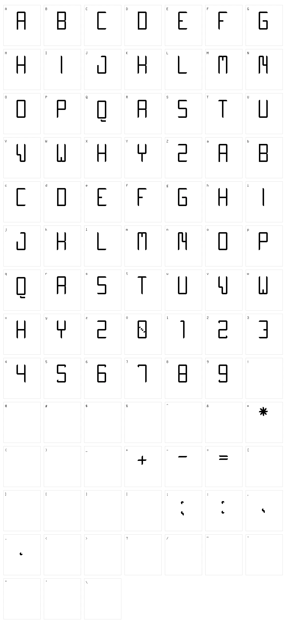 Quiwo Luse TFB Character Set