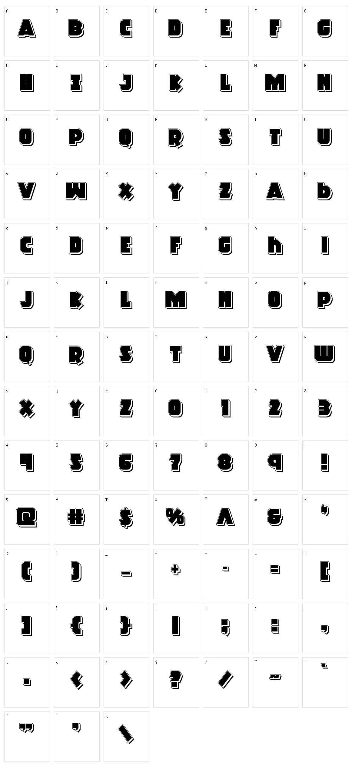 Racket Squad Character Set