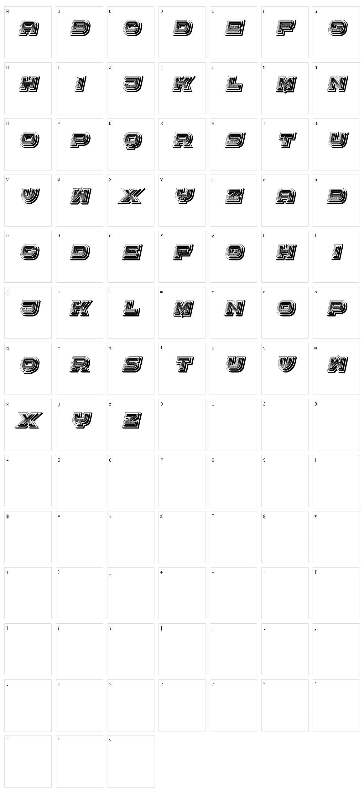 Radiation Character Set