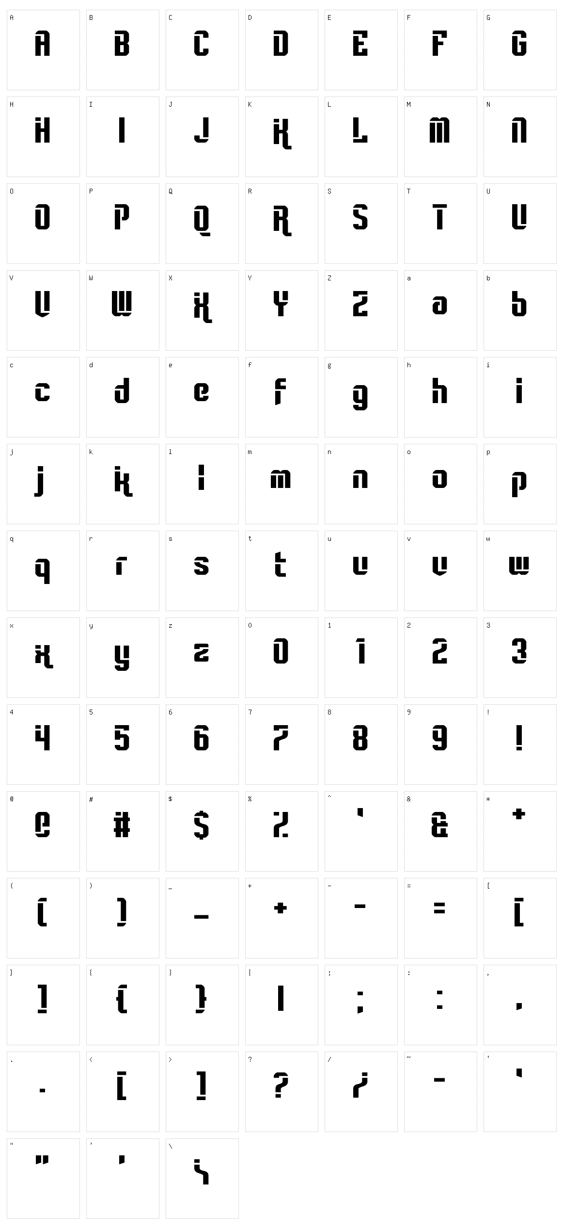 Rampant Character Set