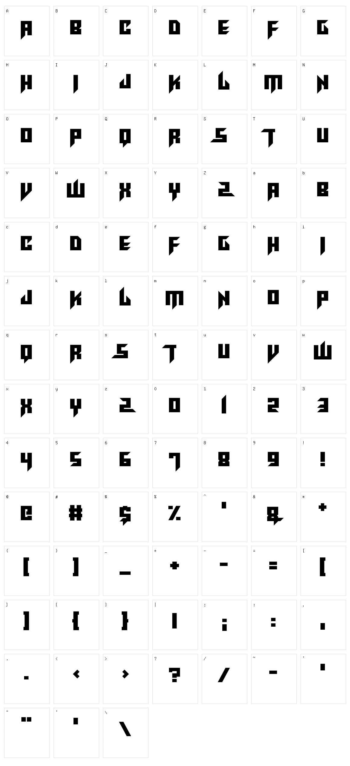 Rave King Character Set