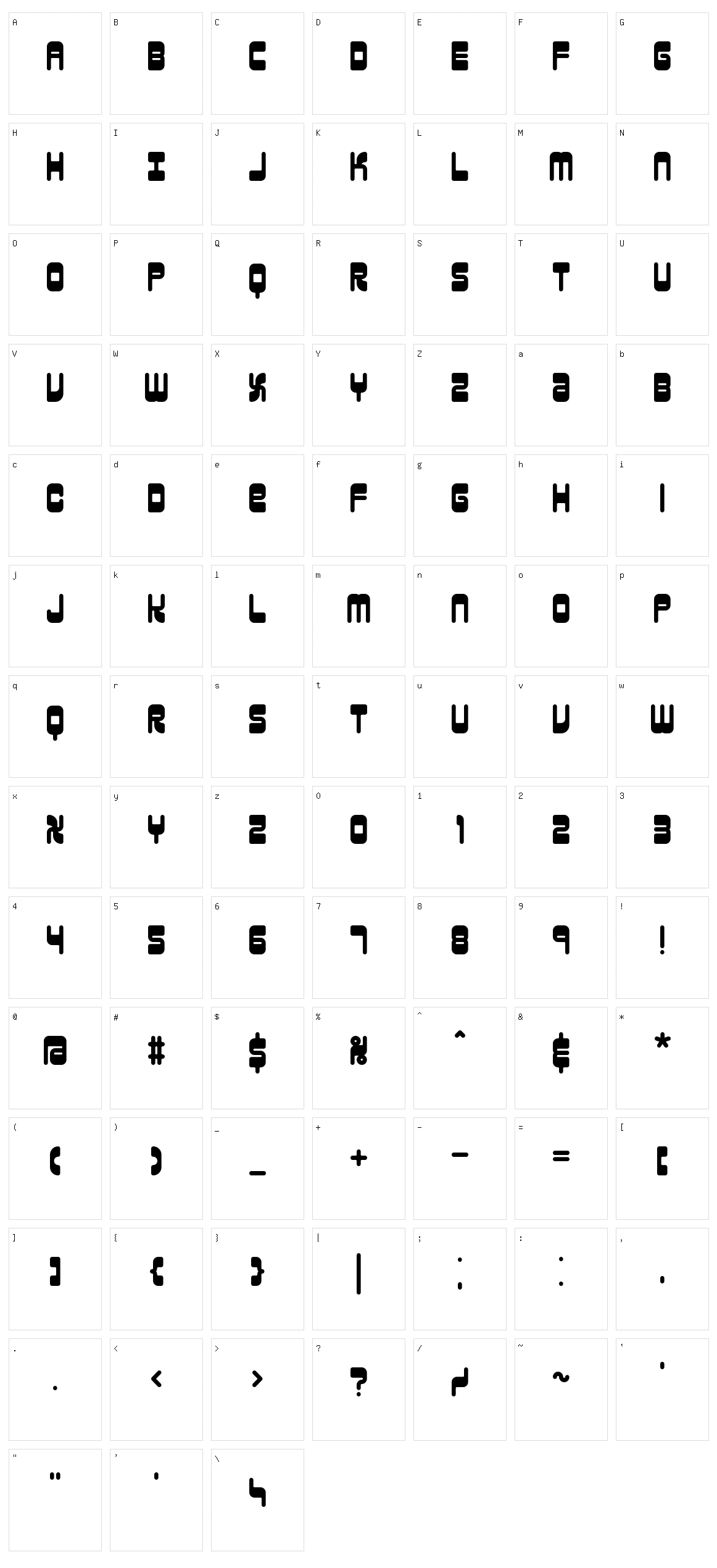 Reason BRK Character Set