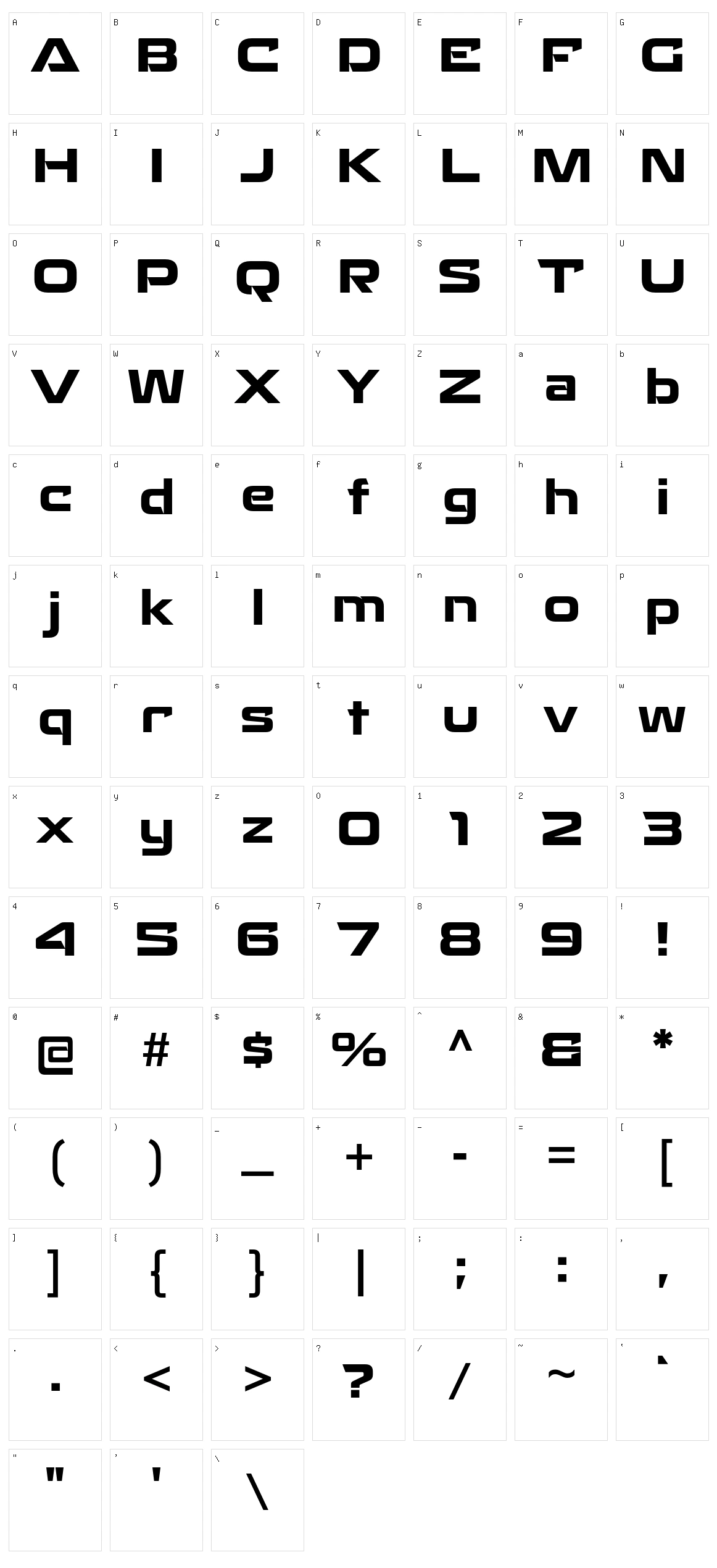 Recharge Character Set