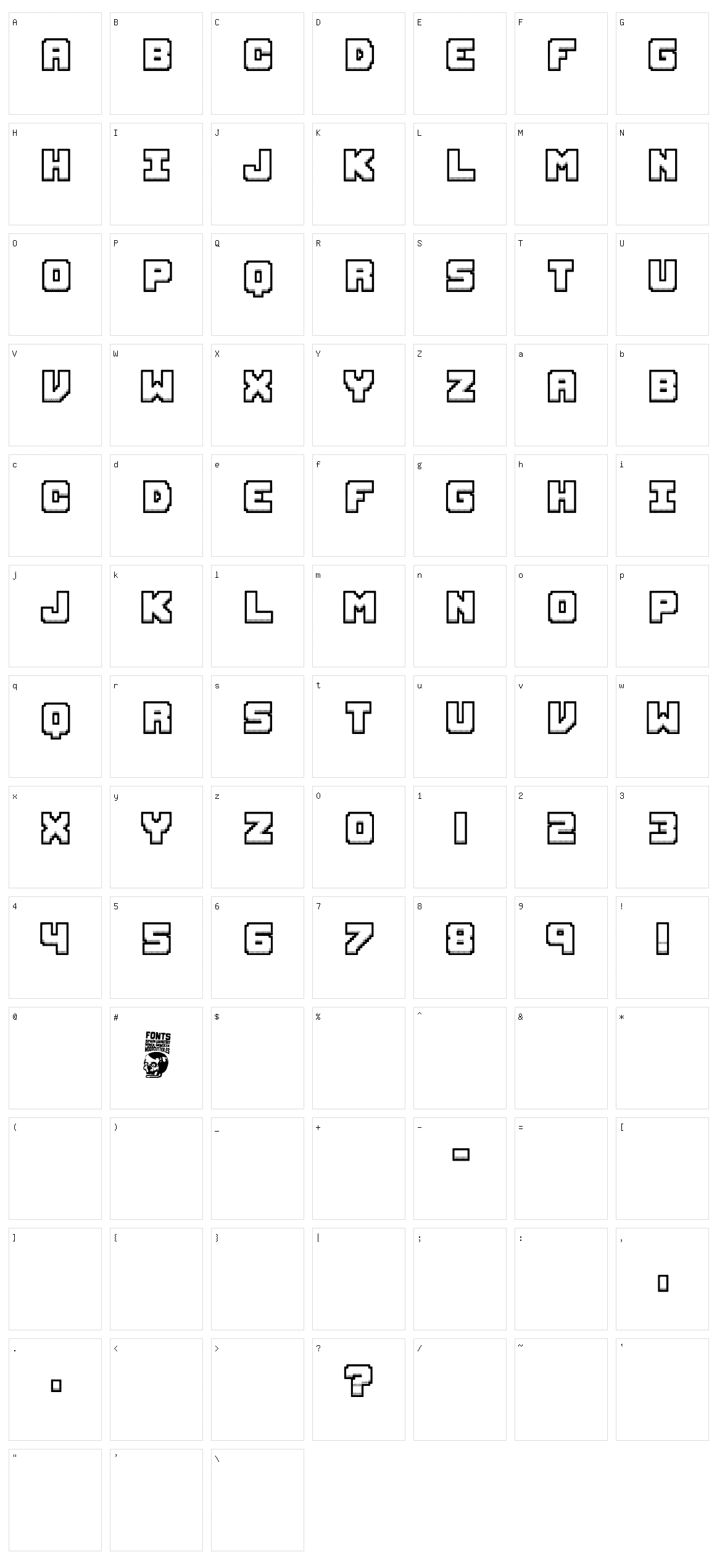 Recreativos Character Set