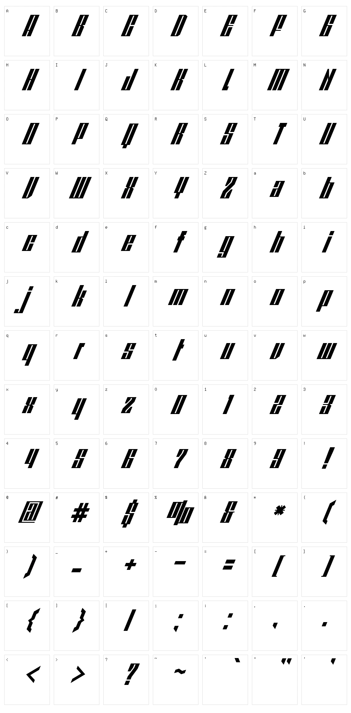 Redpower Character Set