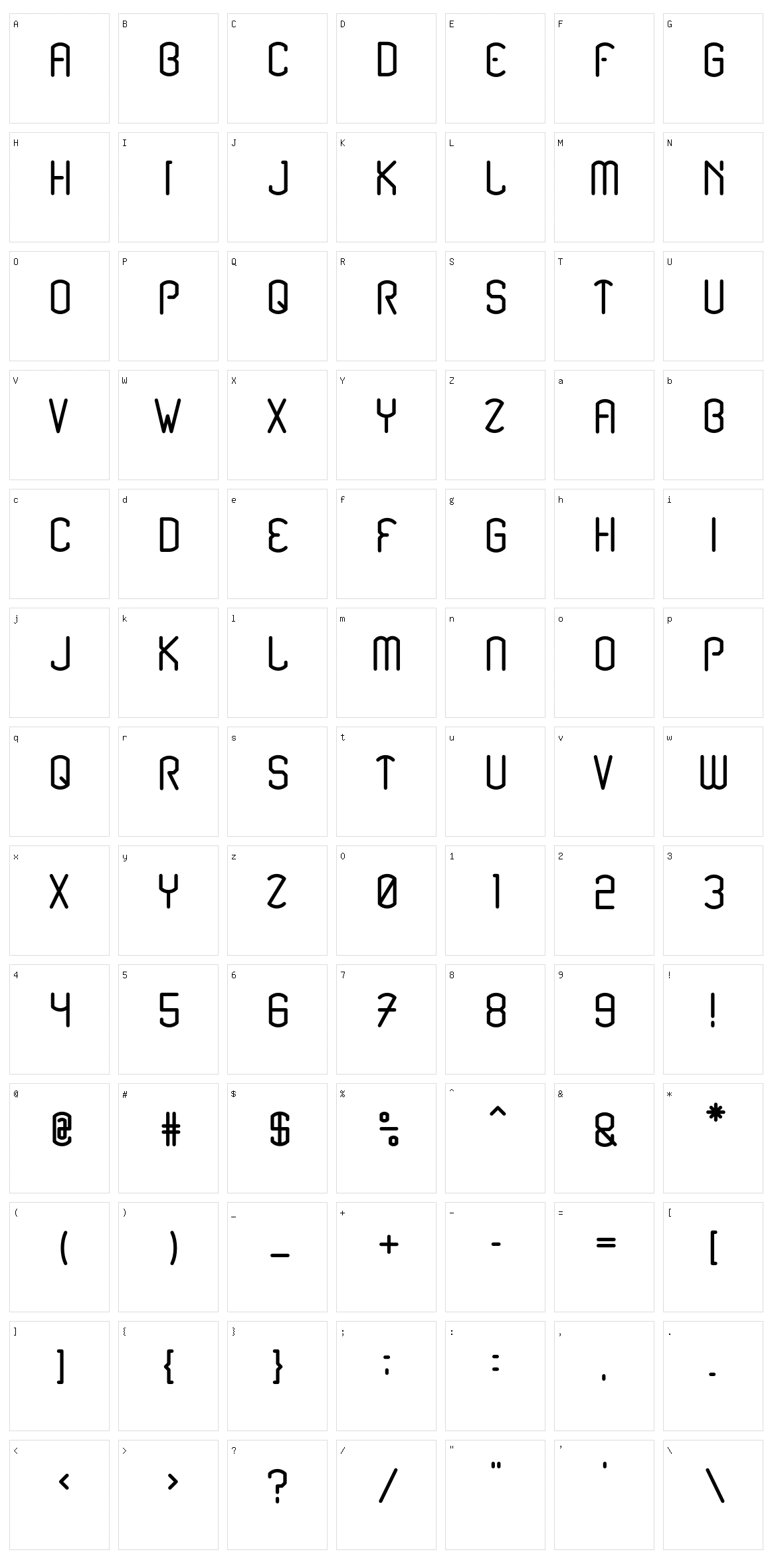 Renesnip Sans Character Set