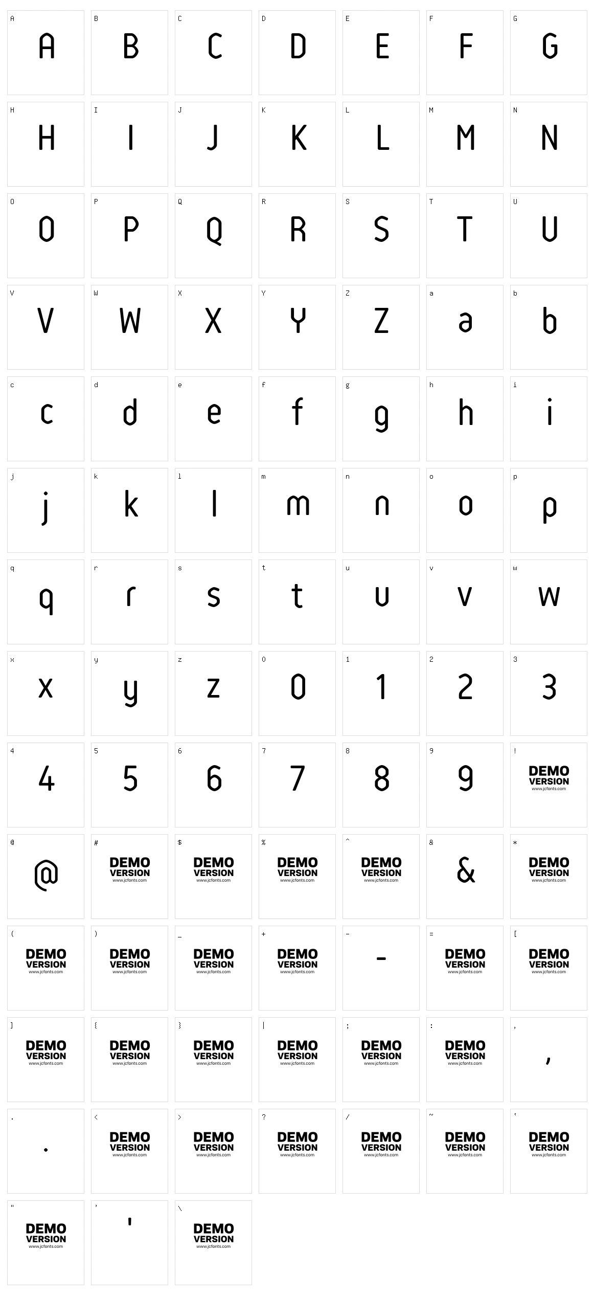 Reso Character Set