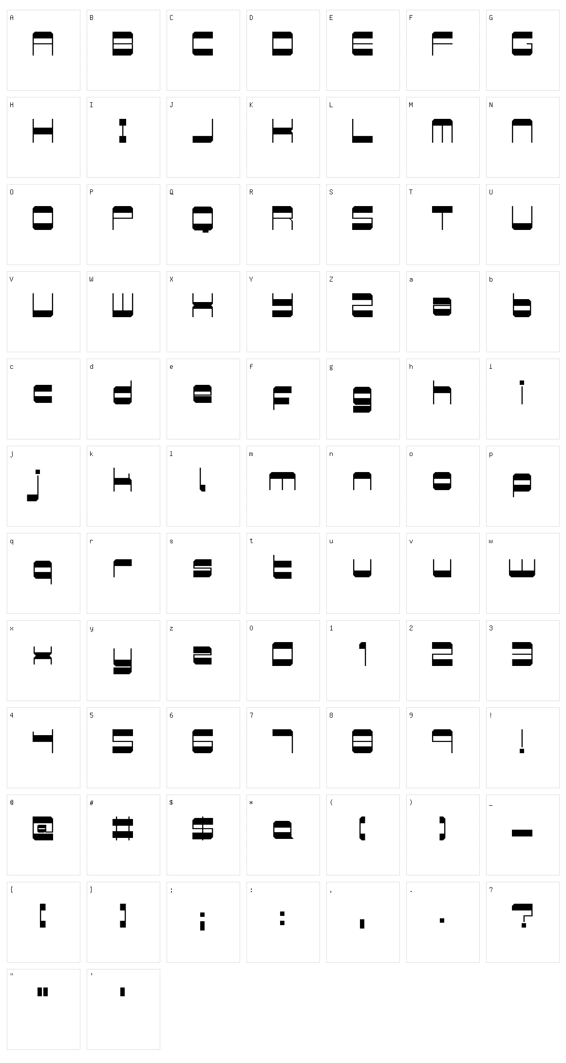 Retro Mania Character Set