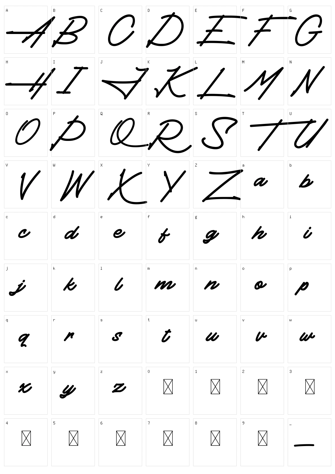 Hendangan Character Set