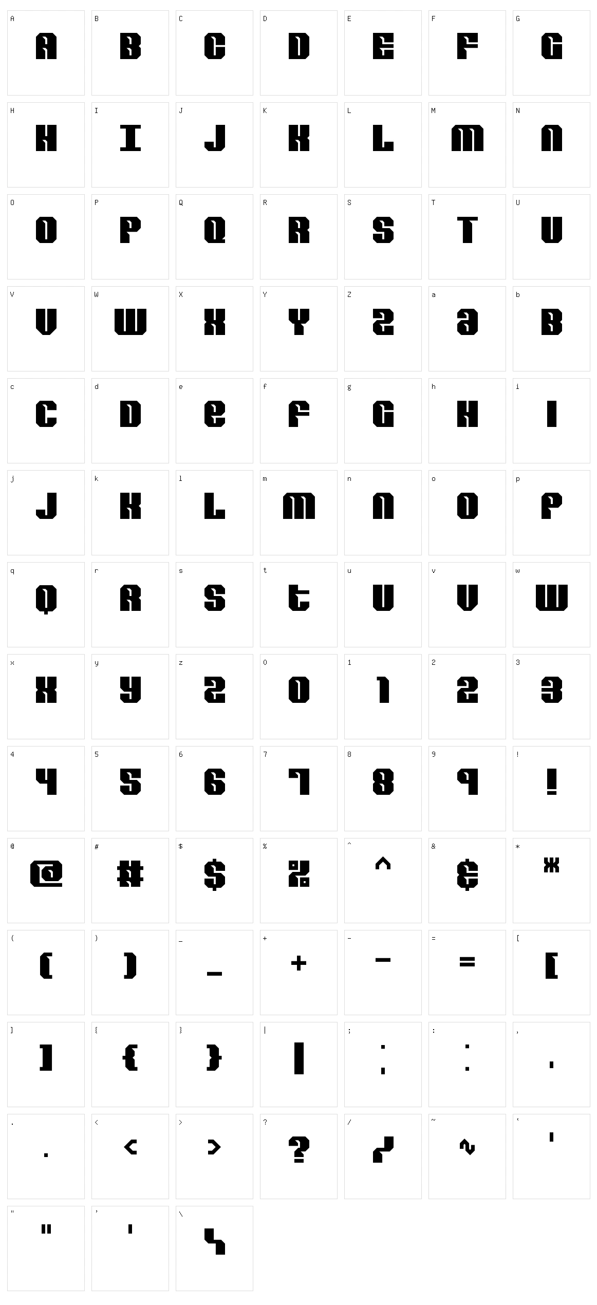 Revert BRK Character Set