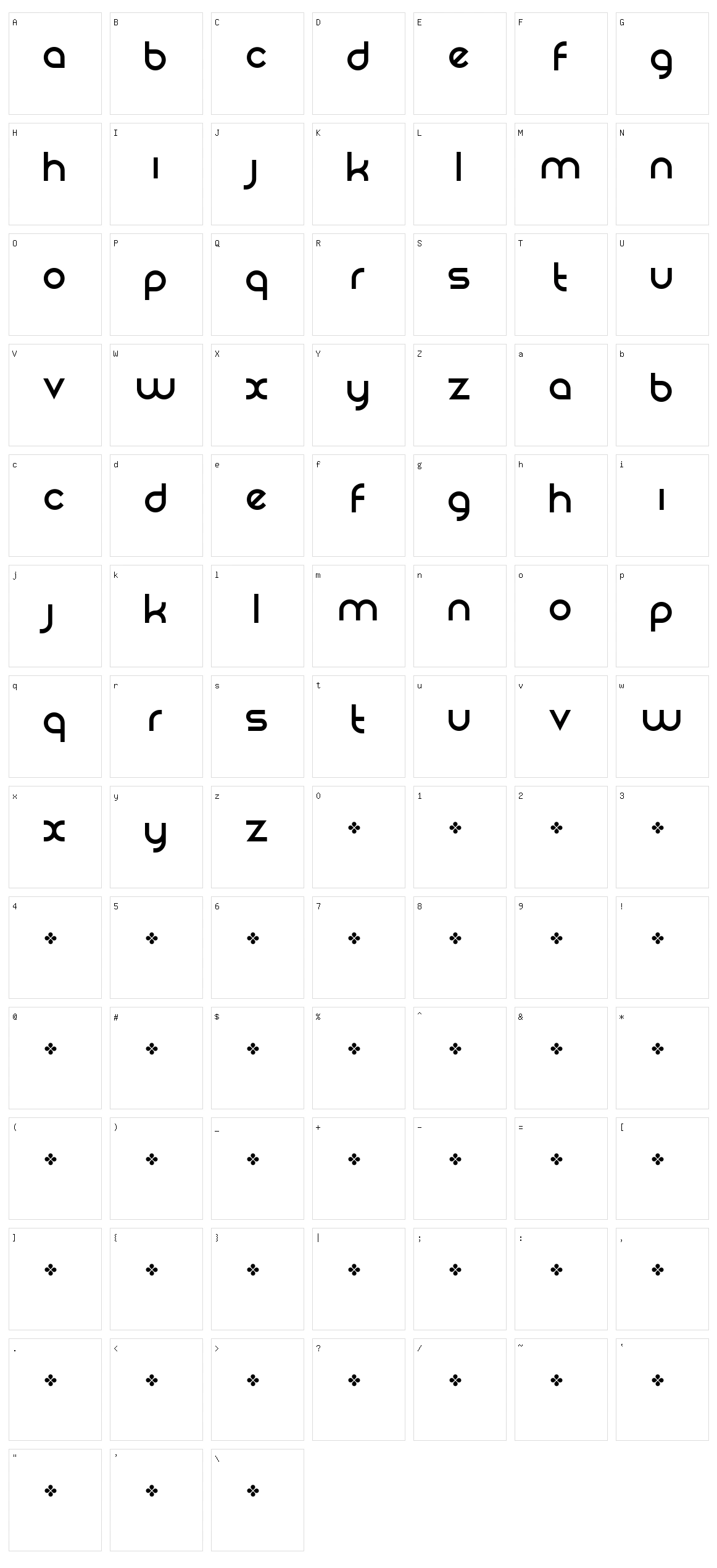 Rezland Character Set