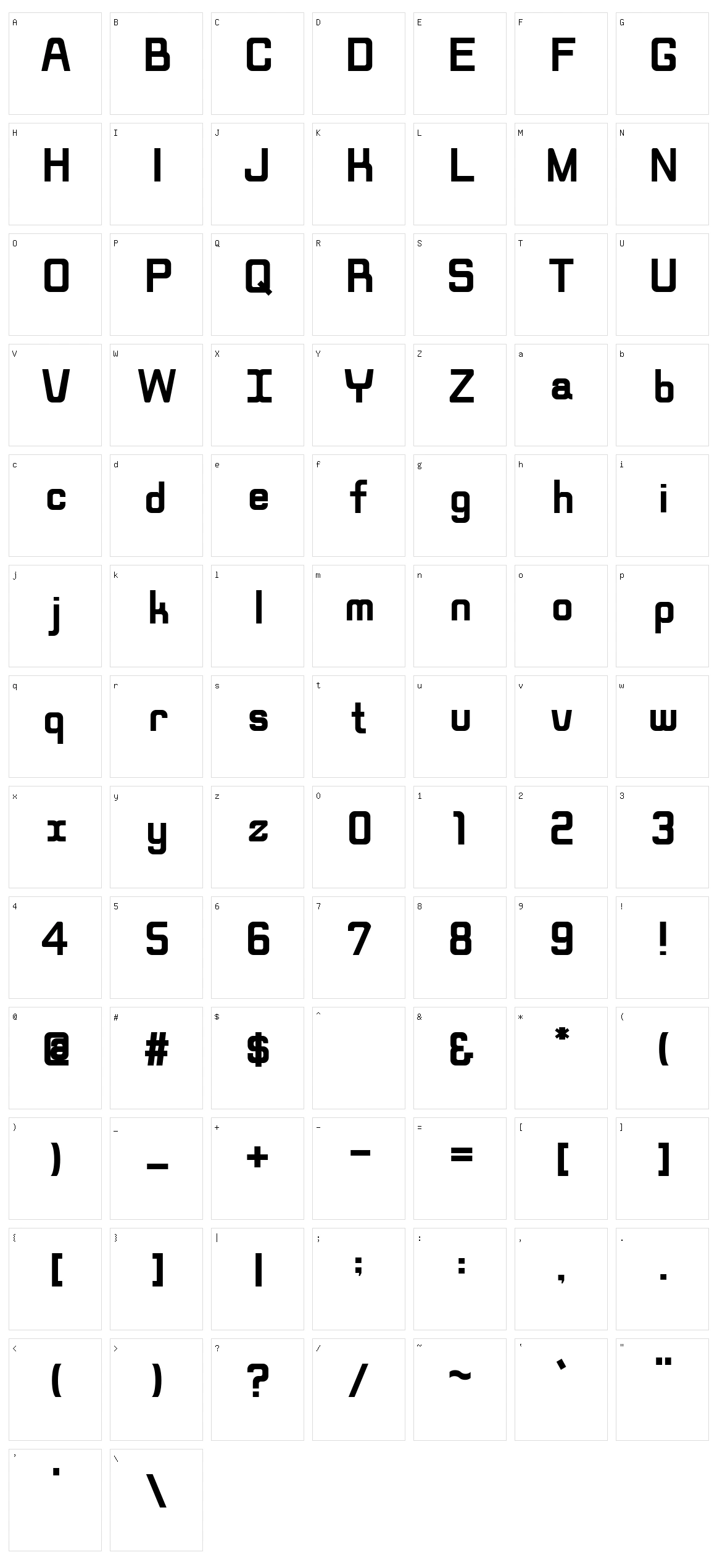 Rippen Character Set
