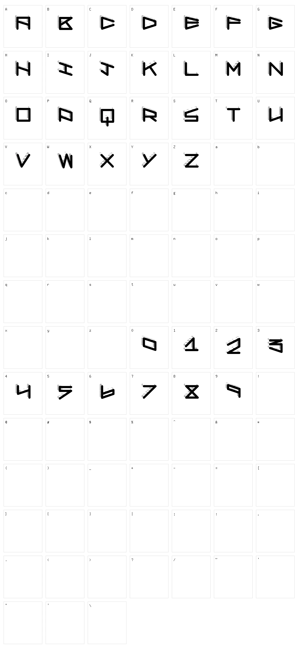 Robot Shadow Character Set