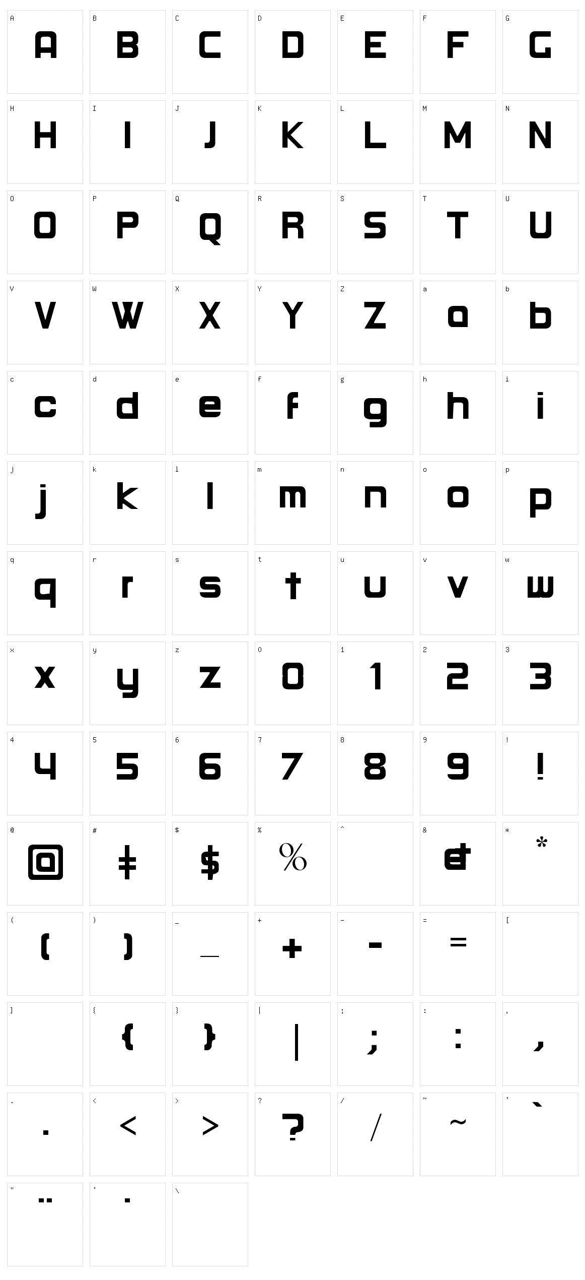 Round Character Set