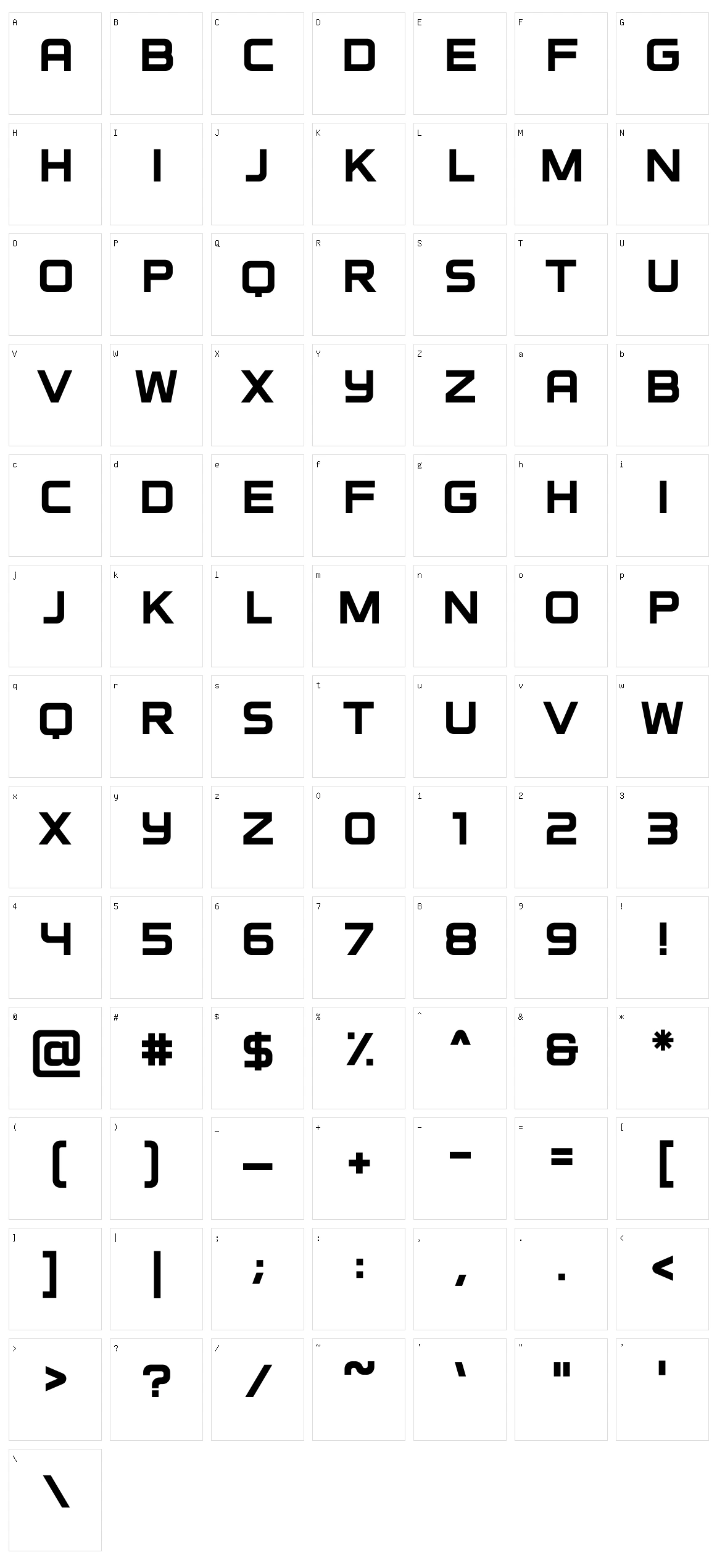 Round Control Character Set
