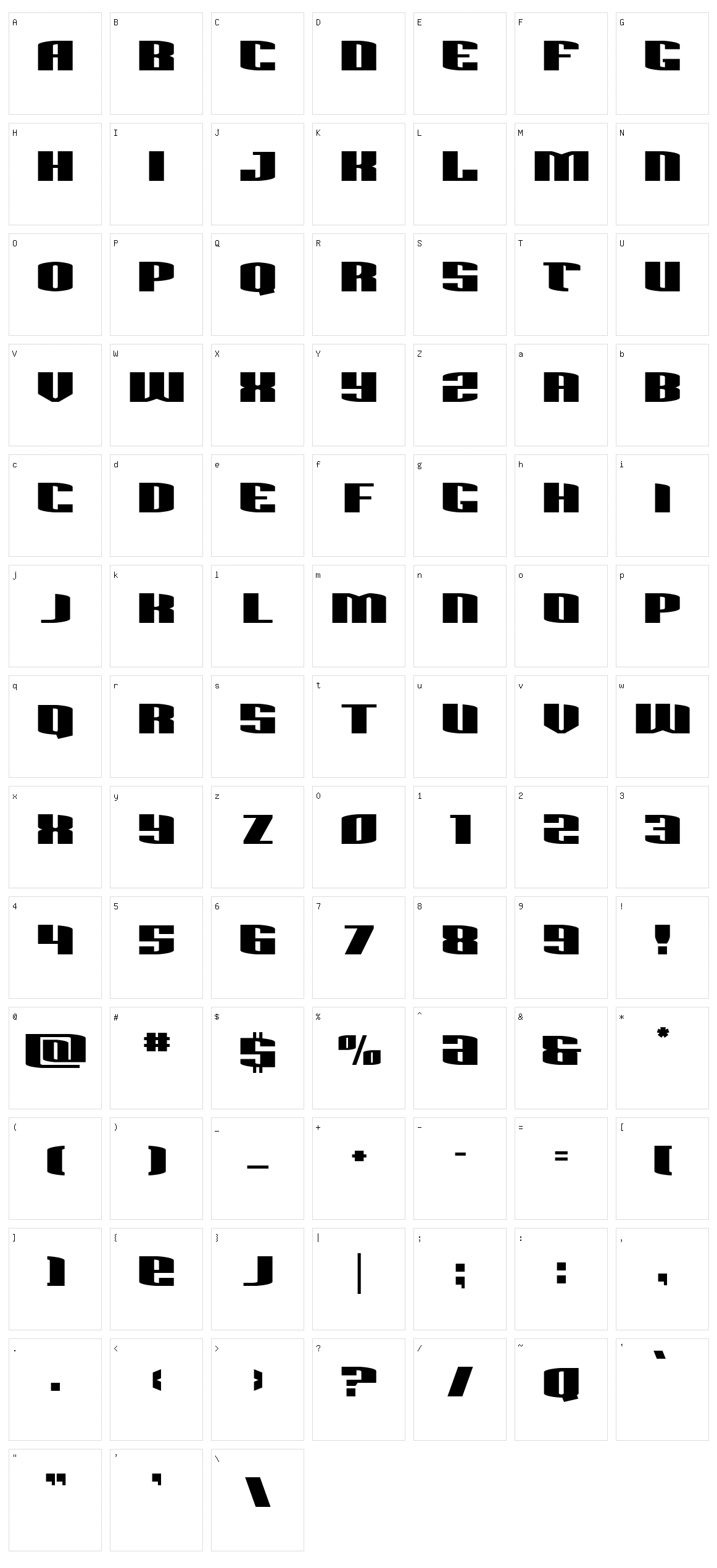 Sacred Czars Character Set