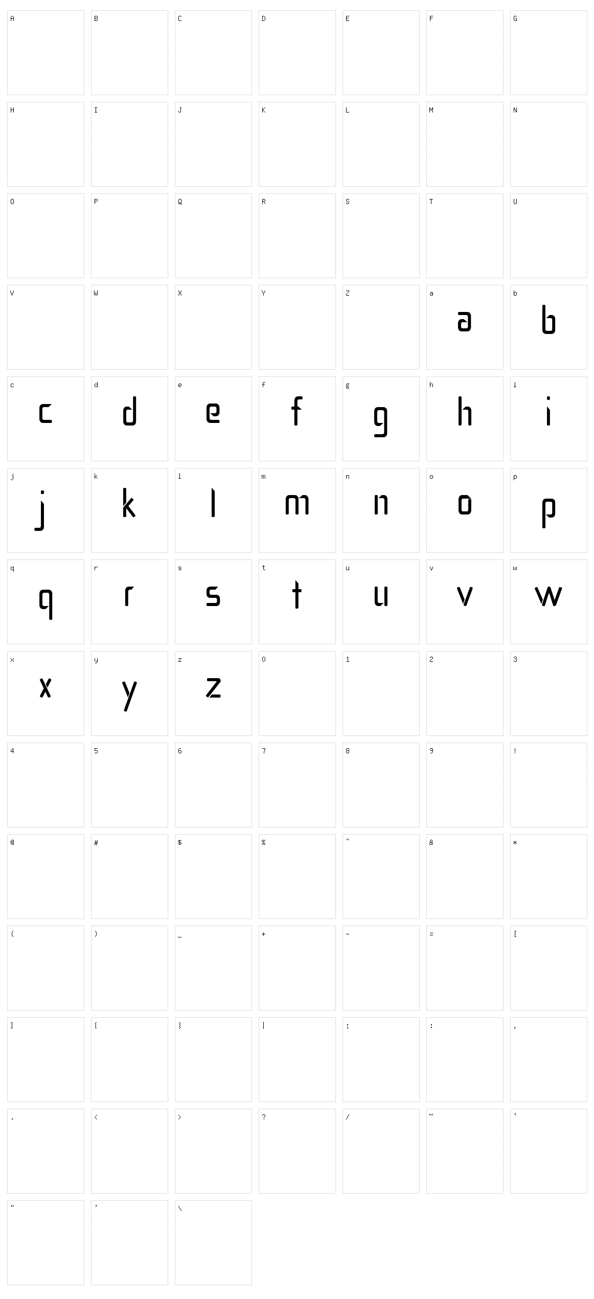 Salient Character Set
