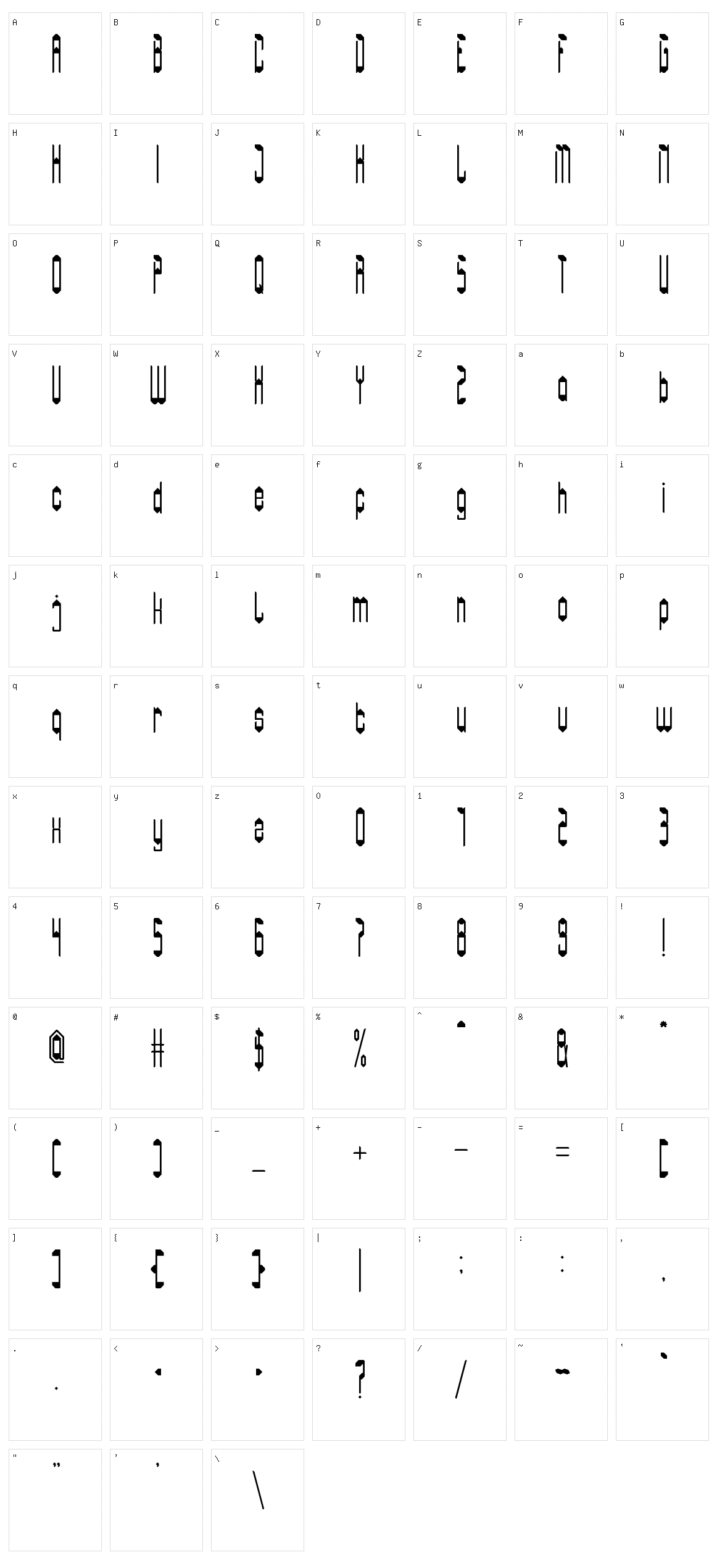 Samurai Sword Character Set