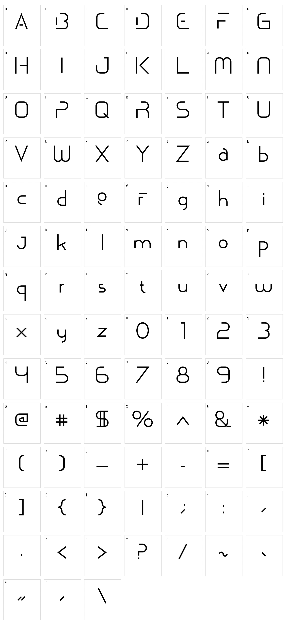 Sapotong Character Set