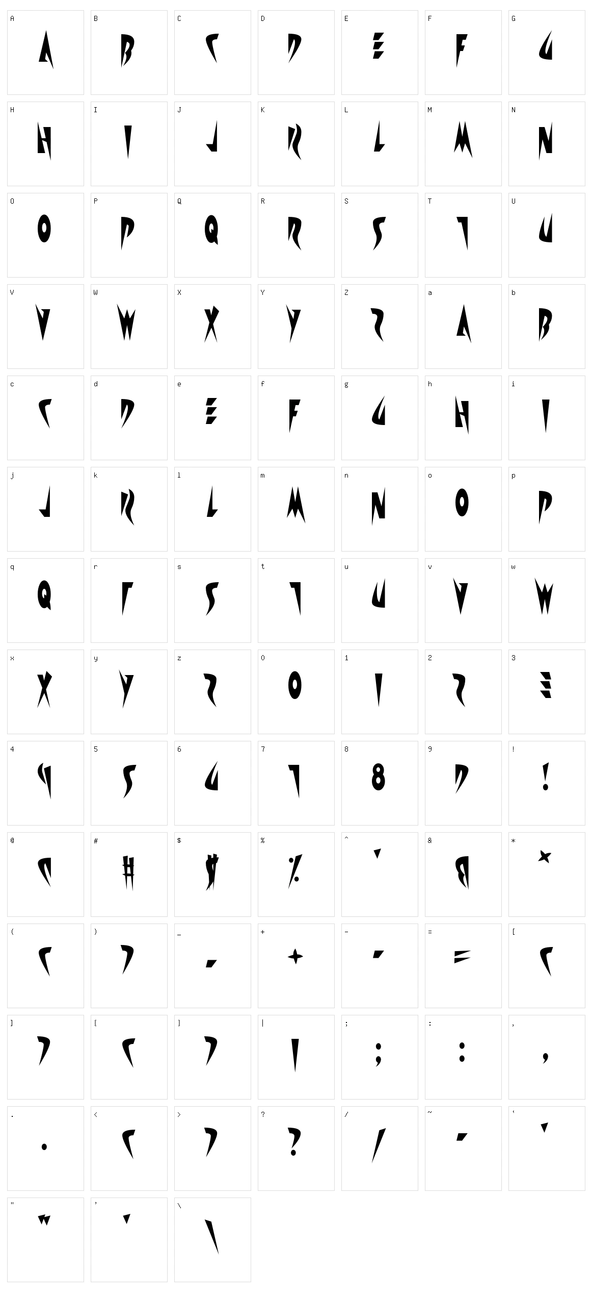 Satire Character Set