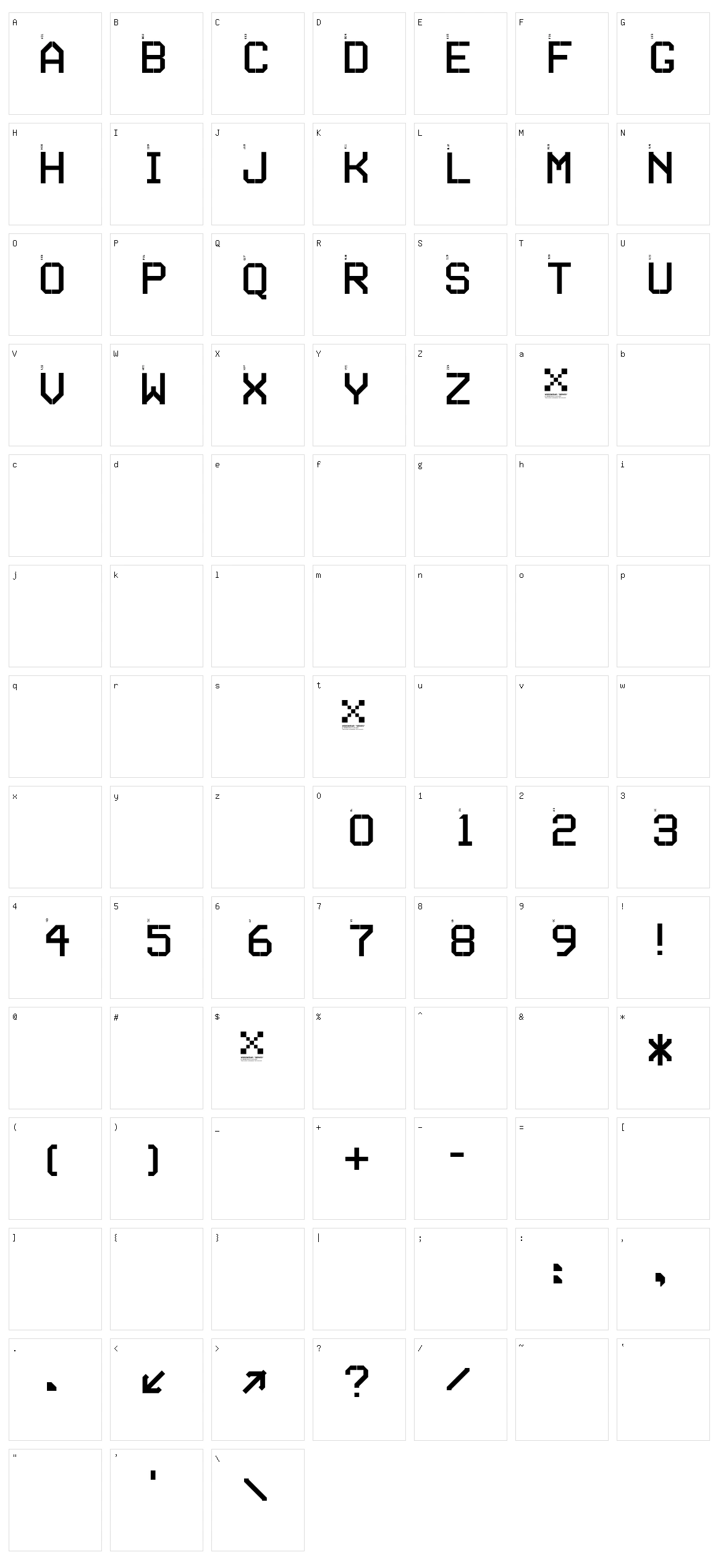 Series Character Set