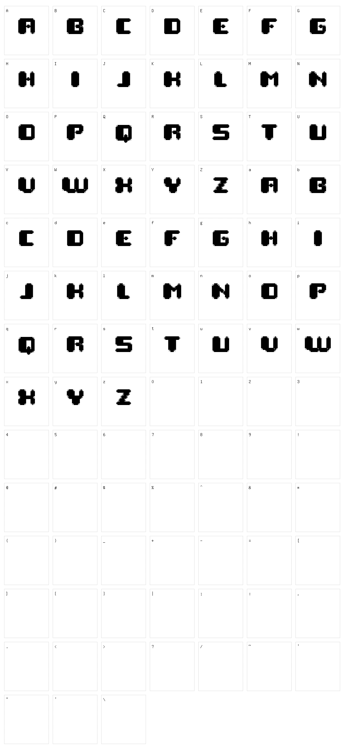 Sextant Character Set