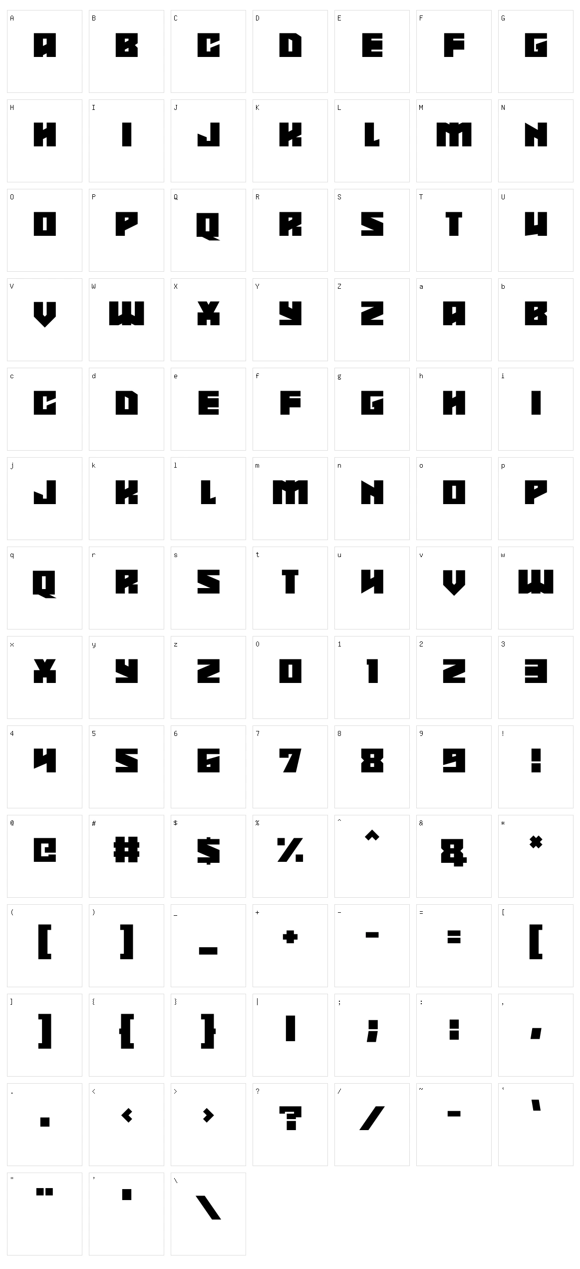 Shadowkingz Character Set