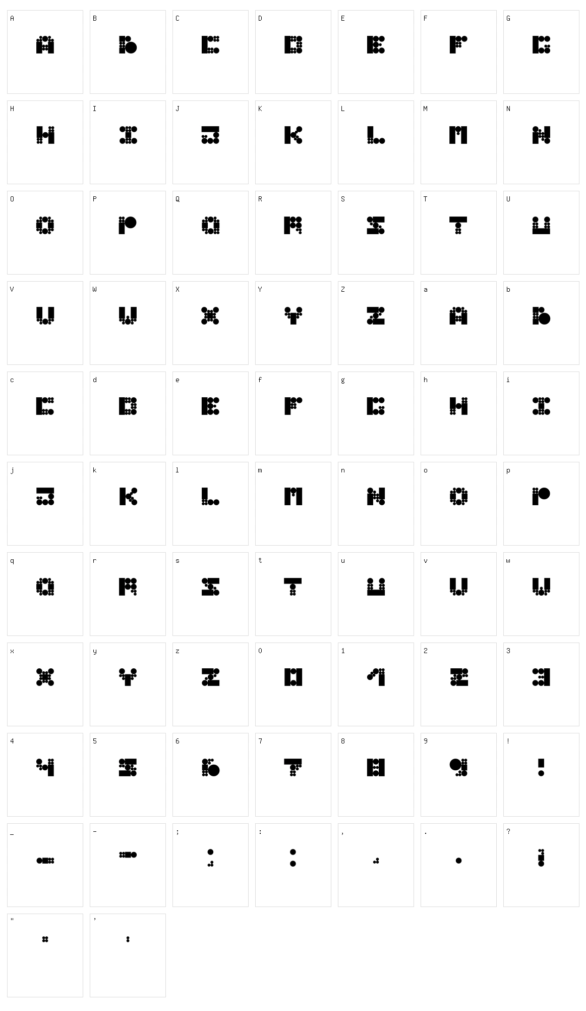 Shapes Character Set